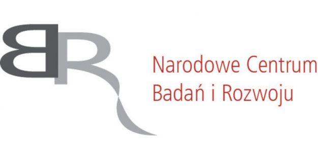 NCBIR logo z czerwonym napisem